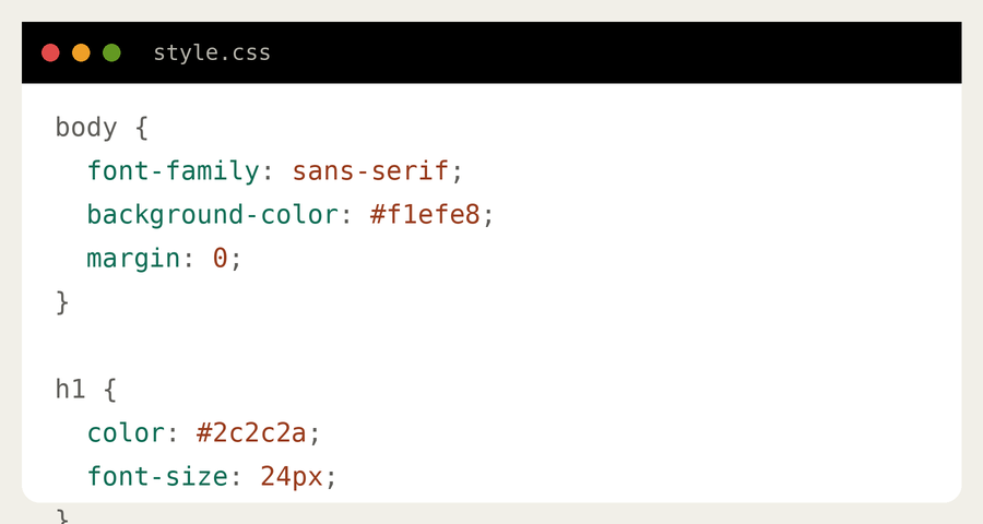CSS structure